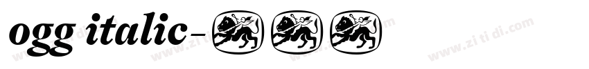 ogg italic字体转换